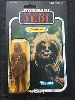 Figurine De 1983 À Chewbacca De Jedi Rotj De Star Wars Avec Retour, Cardée, Moc 77
