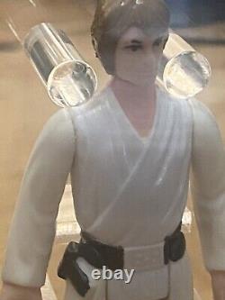 Figurine Star Wars Vintage de Luke Skywalker Farmboy Cheveux Bruns UKG 80 Pas AFA