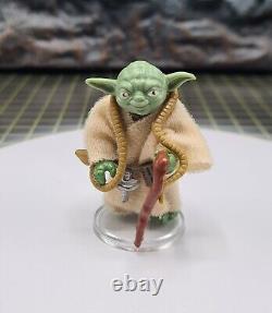 Figurine Vintage Star Wars Yoda Yeux Pac Man 1980 Hong Kong Originale Complète