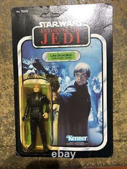 Figurine cartonnée rare de Luke Skywalker en tenue de chevalier Jedi de Star Wars vintage (Kenner)