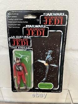 Figurine d'action Vintage Star Wars Return of the Jedi B Wing Pilot Tri Logo sous blister