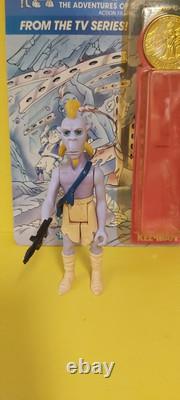 Figurine d'action des droïdes vintage Star Wars Kez-Iban avec blaster bleu/noir