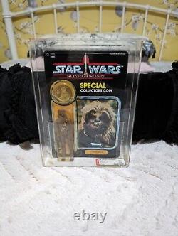 Figurine d'action vintage Chewbacca de STAR WARS AFA notée 80