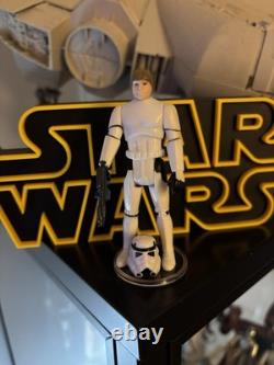 Figurine vintage Star Wars Luke Skywalker Stormtrooper avec casque et blaster Kenner