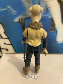 Figurine vintage Star Wars des derniers 17 Yak Face ROTJ Kenner 1985 avec son bâton original