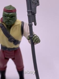 Figurine vintage de Kenner Star Wars Barada LAST 17 100% complet avec hache originale de 1985