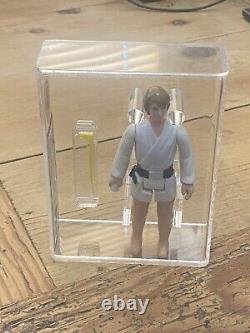 Figurine vintage de Luke Skywalker Farmboy avec cheveux bruns UKG 80, pas AFA