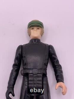Figurine vintage de Luke Skywalker en poncho de bataille d'Endor de Star Wars Last 17 de 1985 sans logo.
