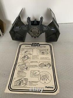 Figurines Star Wars Vintage Darth Vader TIE Fighter Pailtoy Boîte Manuelle Originale