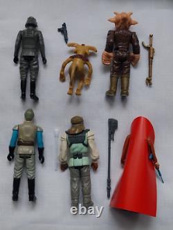 Figurines Star Wars Vintage X 5 + Playset Jabba the Hutt. Lot groupé.
