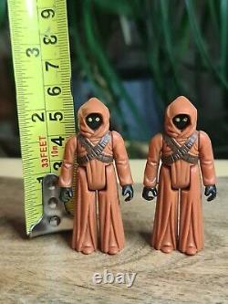 Figurines Vintage Star Wars Jawa x2 sans Coo, variante de couture brune, Cape 100% Originale