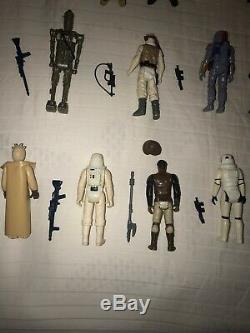 Lot De Figurines Star Wars 35 Vintage 1977-1984 Avec Armes Originales Et Supplémentaires