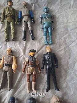 Lot d'ensemble de 22 figurines d'action Kenner Star Wars de 1977 à 1985 vintage