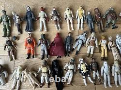 Lot d'ensemble de figurines Star Wars Vintage Kenner, Bundle comprenant 34 figurines originales des dernières 17.