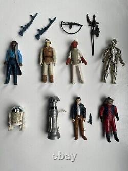 Lot de figurines Star Wars vintage et accessoires originaux aléatoires supplémentaires