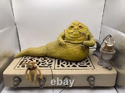 Lot de jeu d'action complet Jabba The Hutt de STAR WARS des années 80 aux États-Unis