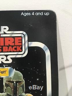 Moc Vintage Star Wars Boba Fett Avec Étui Acrylique Esb 41 Dos Kenner 1980