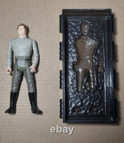 Original Vintage Star Wars Les Derniers 17 Han Solo Dans Carbonite Kenner 1984