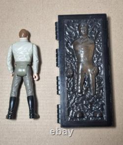 Original Vintage Star Wars Les Derniers 17 Han Solo Dans Carbonite Kenner 1984