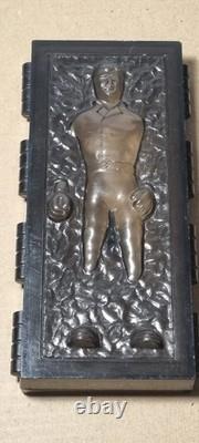 Original Vintage Star Wars Les Derniers 17 Han Solo Dans Carbonite Kenner 1984