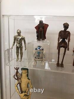 Paire De Cas D'affichage Acrylique Clair Sur Mesure Pour Star Wars 3.75 Figurines Vintage
