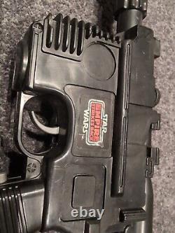 Pistolet laser électrique Han Solo de Star Wars Vintage Blaster taille large des années 1980 ESB