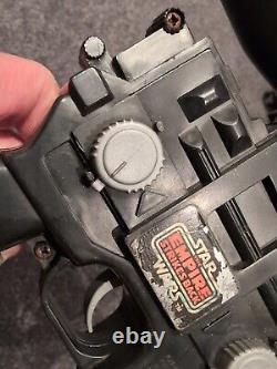 Pistolet laser électrique Han Solo de Star Wars Vintage Blaster taille large des années 1980 ESB