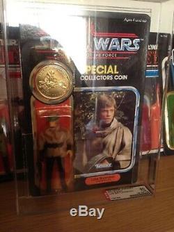 Poncho De Bataille Luke Skywalker Vintage Star Wars Potf Moc Afa 80