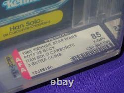 Potf Han Solo Carbonite Afa 85 Factory Erreur +4 Pièces Vintage 1985 Star Wars Moc
