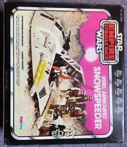 RARE PINK ALL ORIGINAL SNOW SPEEDER, BOÎTE INSTRUCTIONS + FIGURINE star wars vintage