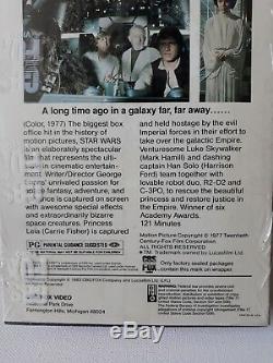 Rare! Sortie Originale Vintage 1983 Scellée! Bande De Vhs Grosse Boîte Star Wars Cbs Fox