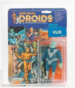 Rarest Star Wars Figurine VLIX Afa Graded Droids Série Tv Vintage Moc Glasslite