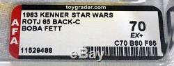 Rotj Boba Fett 65 Vintage Kenner Star Wars Retour Afc 70 Ex + # 11529488