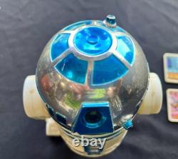 STAR WARS VINTAGE 8 POUCES POUPEE R2-D2 COMPLETE AVEC LES PLANS DE L'ÉTOILE DE LA MORT