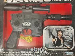 Scellé! Vintage Star Wars Han Solo Blaster Laser Pistol Kenner 1978 Misb Mib