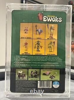 Série TV Vintage Star Wars Ewoks Logray Figurine Kenner Carte & Pièce MOC 1985