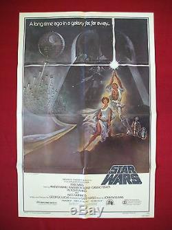 Star Wars 1977 Original Affiche Du Film Un Style Vintage Darth Vader Authentique Nm