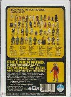 Star Wars 1983 Vintage Kenner Revenge De La Carte Preuve Jedi Boba Fett Afa 85+