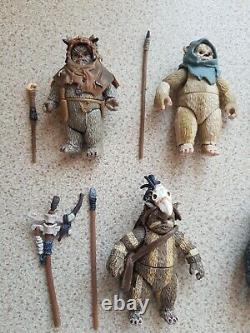 Star Wars 6 Ewok Figurines Complète Avec Accessoires Vintage Collect, Legacy, Utilisé