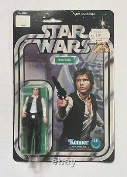 Star Wars Anh 1977 Han Solo 12 Back-c Vtg Moc Petite Tête Kenner Action Figure