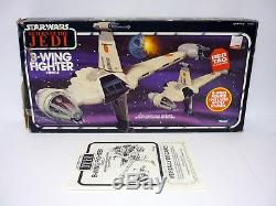 Star Wars B-wing Fighter Figurine D'action Vintage Véhicule Rotj Mib / Complete 1983