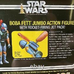 Star Wars Boba Fett Jumbo Kenner Figure Vintage Gentle Giant 12 Rocket Firing