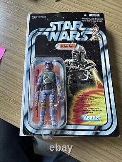 Star Wars Boba Fett Vintage Collection MOC VCP03 avec étui acrylique de lancement de fusée