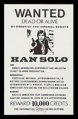 Star Wars Cinemasterpieces Vintage Original Han Solo Wanted Poster 1970