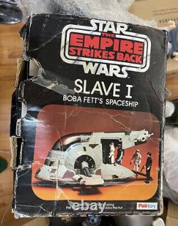 Star Wars Esclave 1 Jouet Vintage 1981 Complet, Original Avec Boîte De Version Palitoy