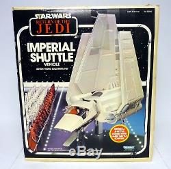 Star Wars Imperial Shuttle Véhicule À Figures D'époque Rotj Complet Avec Box Works 1984