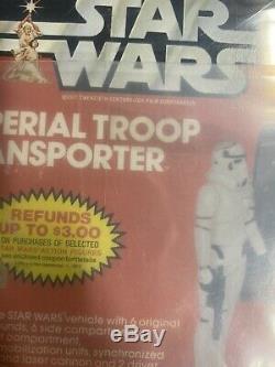 Star Wars Imperial Troop Transporter Afa 70 Q Vintage Kenner Decal Scellé À L'intérieur