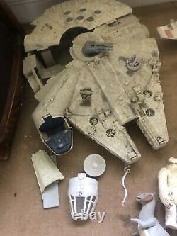 Star Wars Joblot Vintage Figures Véhicules Han Solo Millennium Falcon X-wing Yoda