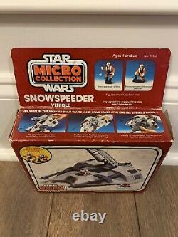 Star Wars Snowspeeder Micro Complete W Org Receipt Mib Vintage Kenner 1982 Luke