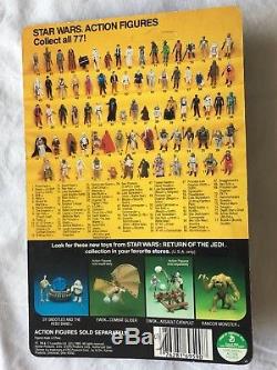 Star Wars Vintage Cardé Rotj Jawa 77 Retour Unpunched Moc W- Case 1983